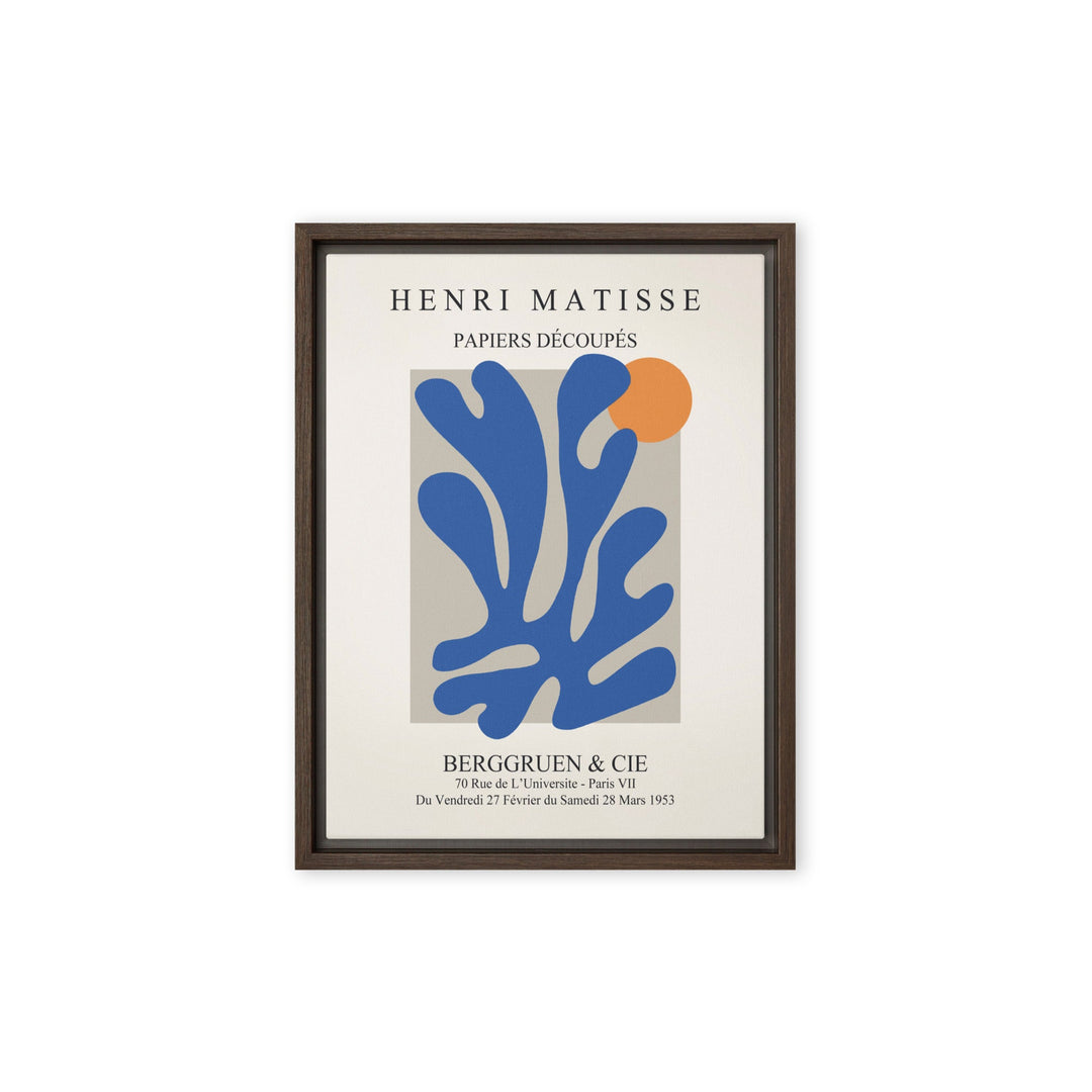 Leinwand - Henri Matisse, Papier Découpés blauer Garten II Henri Matisse Braun / 31x41 cm (12″×16″) artlia