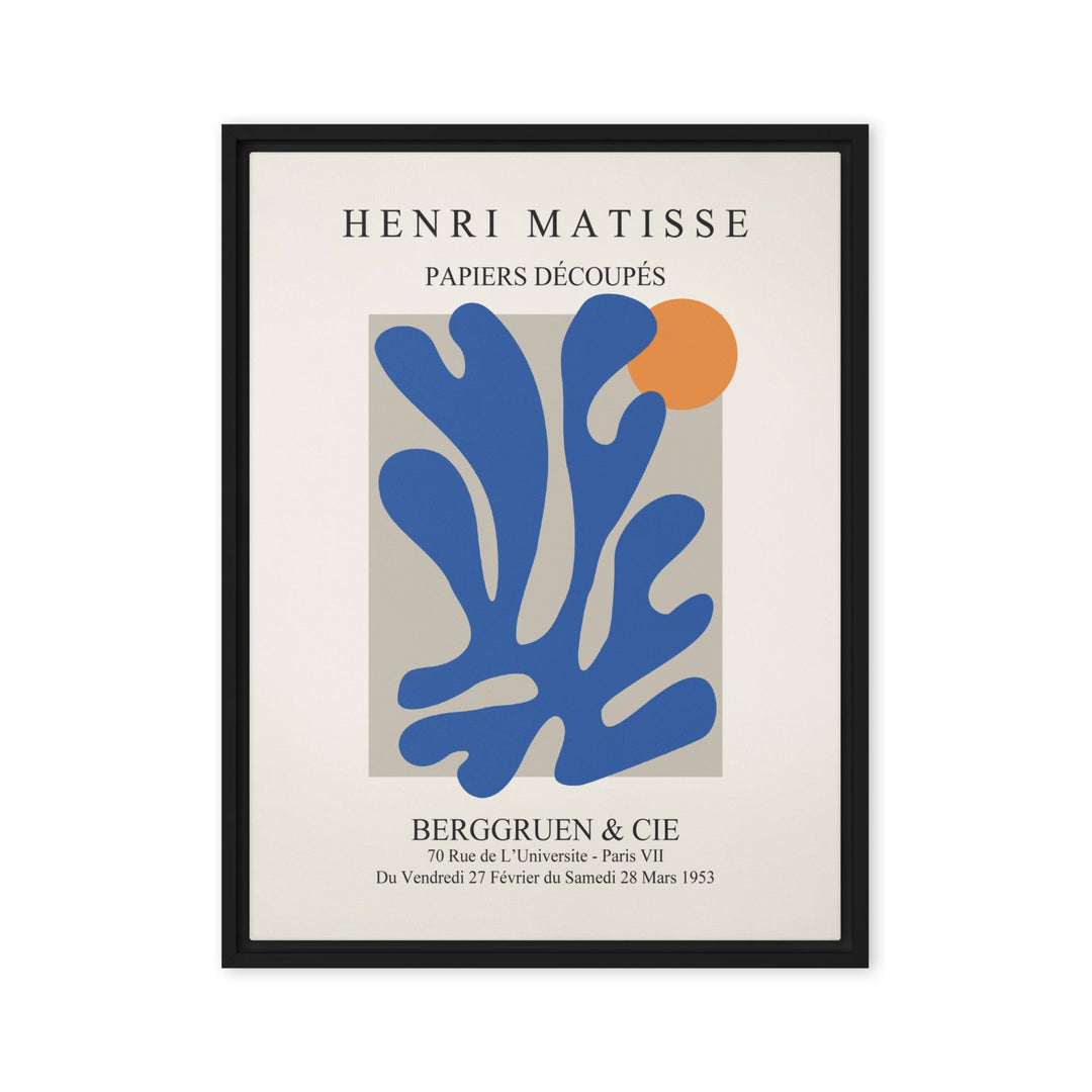 Leinwand - Henri Matisse, Papier Découpés blauer Garten II Henri Matisse Schwarz / 46x61 cm (18″×24″) artlia