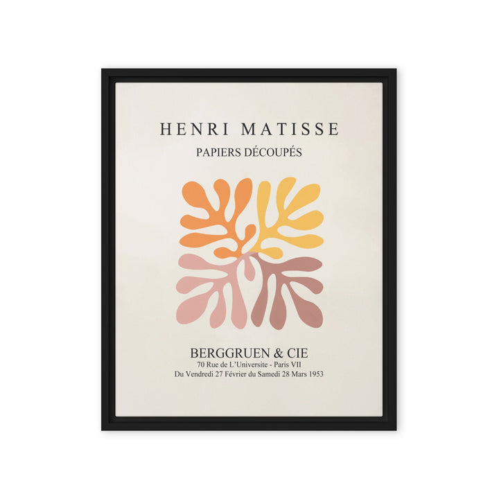 Leinwand - Henri Matisse, Papier Découpés bunte Blätter Henri Matisse Schwarz / 41x51 cm (16″×20″) artlia