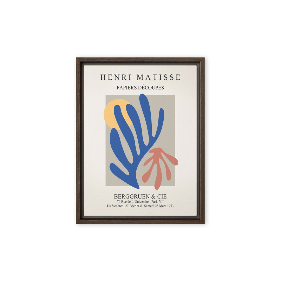 Leinwand - Henri Matisse, Papier Découpés bunter Garten Henri Matisse Braun / 31x41 cm (12″×16″) artlia