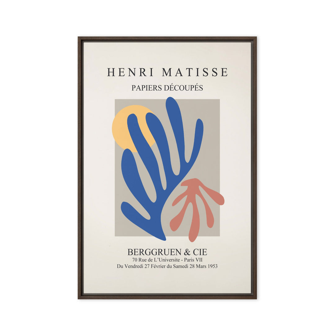 Leinwand - Henri Matisse, Papier Découpés bunter Garten Henri Matisse Braun / 61x91 cm (24″×36″) artlia