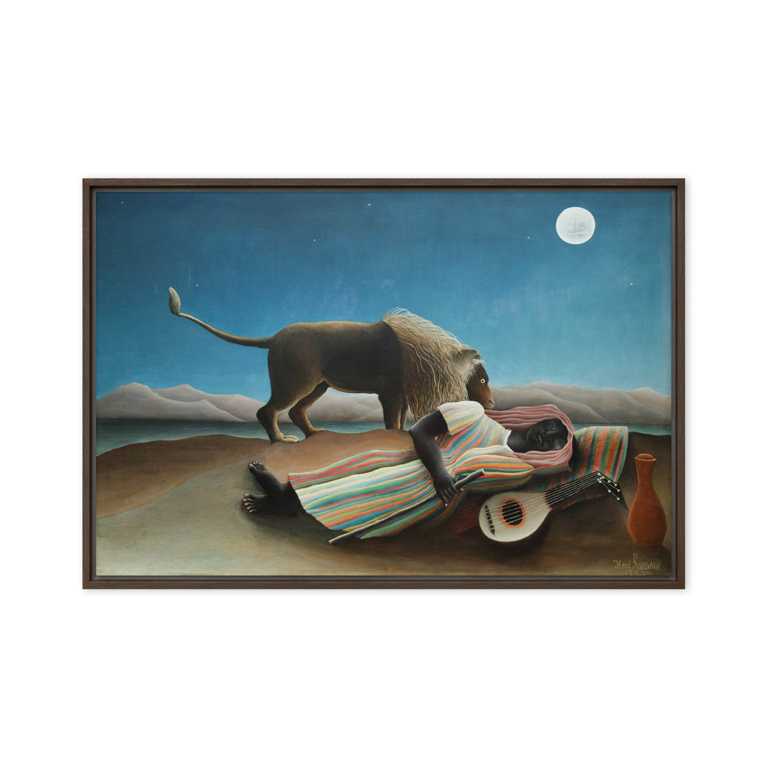 Leinwand - Henri Rousseau, Die schlafende Zigeunerin Henri Rousseau Braun / 51x76 cm (20″×30″) artlia