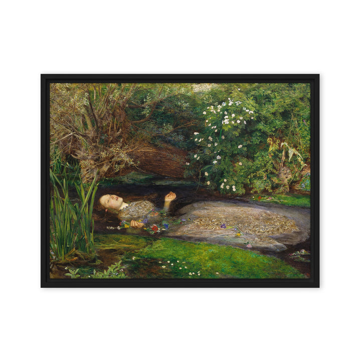 Leinwand - John Everett Millais, Ophelia John Everett Millais Schwarz / 61x81 cm (24″×32″) artlia