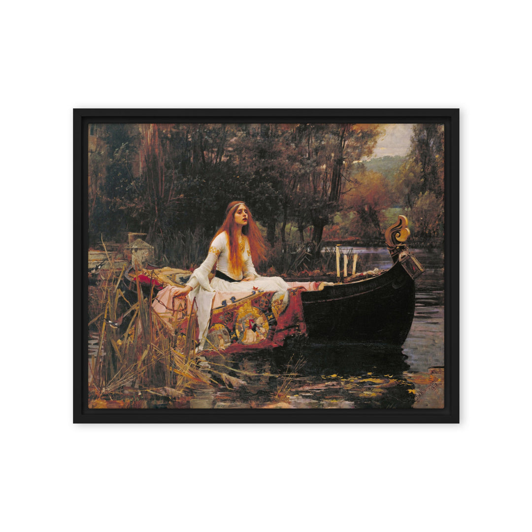 Leinwand - John William Waterhouse, Die Dame von Shalott John William Waterhouse Schwarz / 41x51 cm (16″×20″) artlia