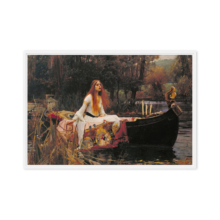 Leinwand - John William Waterhouse, Die Dame von Shalott John William Waterhouse Weiß / 61x91 cm (24″×36″) artlia