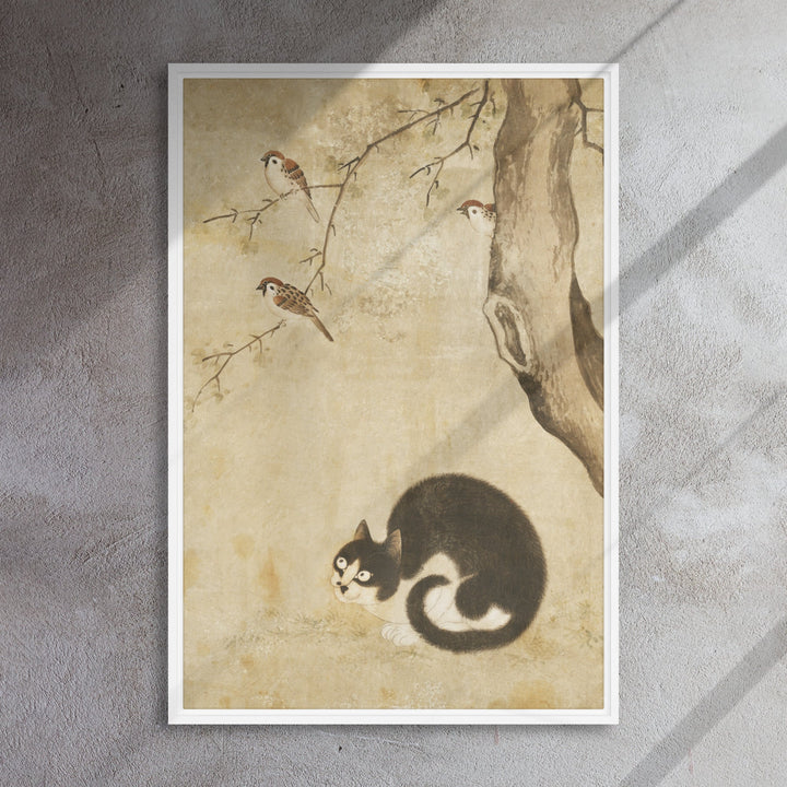 Leinwand - Katze und Spatzen, Byeon Sang-byeok Byeon Sang-byeok artlia