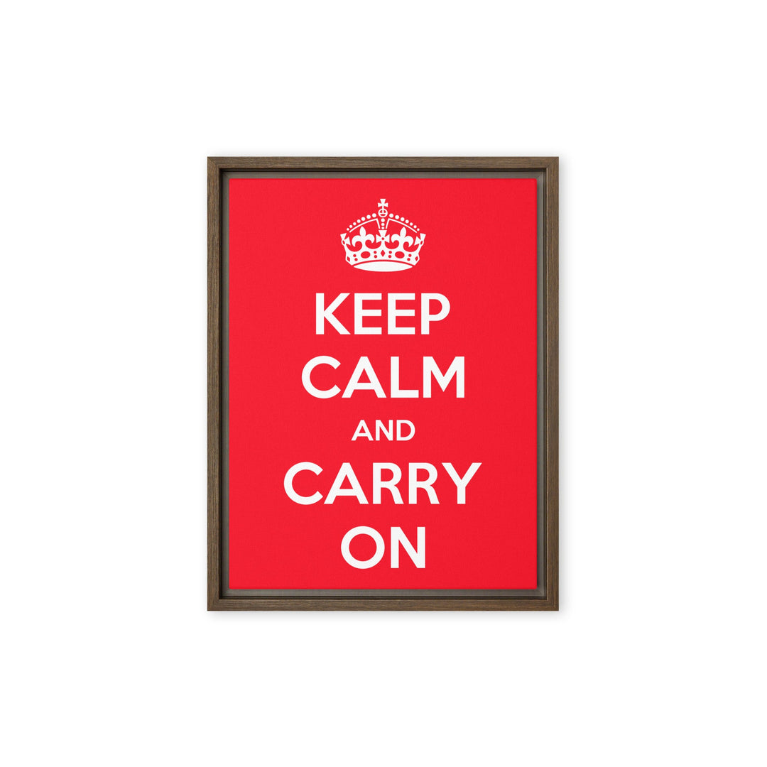 Leinwand - Keep Calm and Carry on British Government Braun / 31x41 cm (12″×16″) artlia