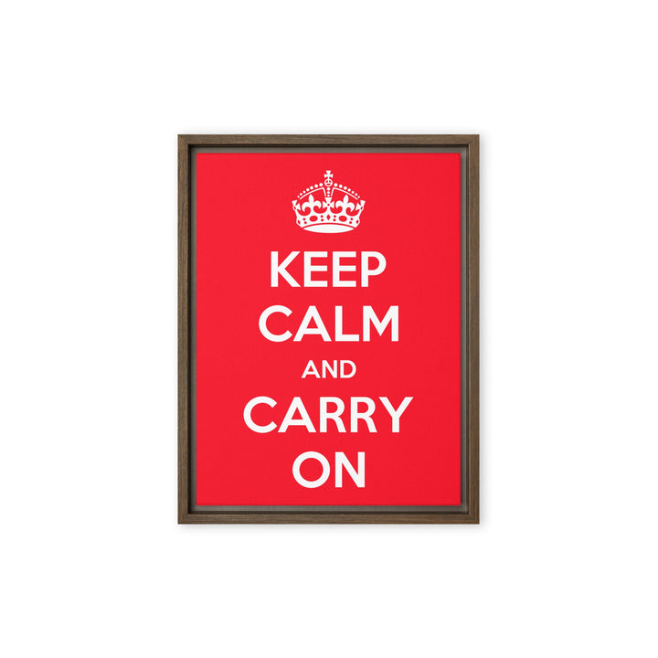 Leinwand - Keep Calm and Carry on British Government Braun / 31x41 cm (12″×16″) artlia