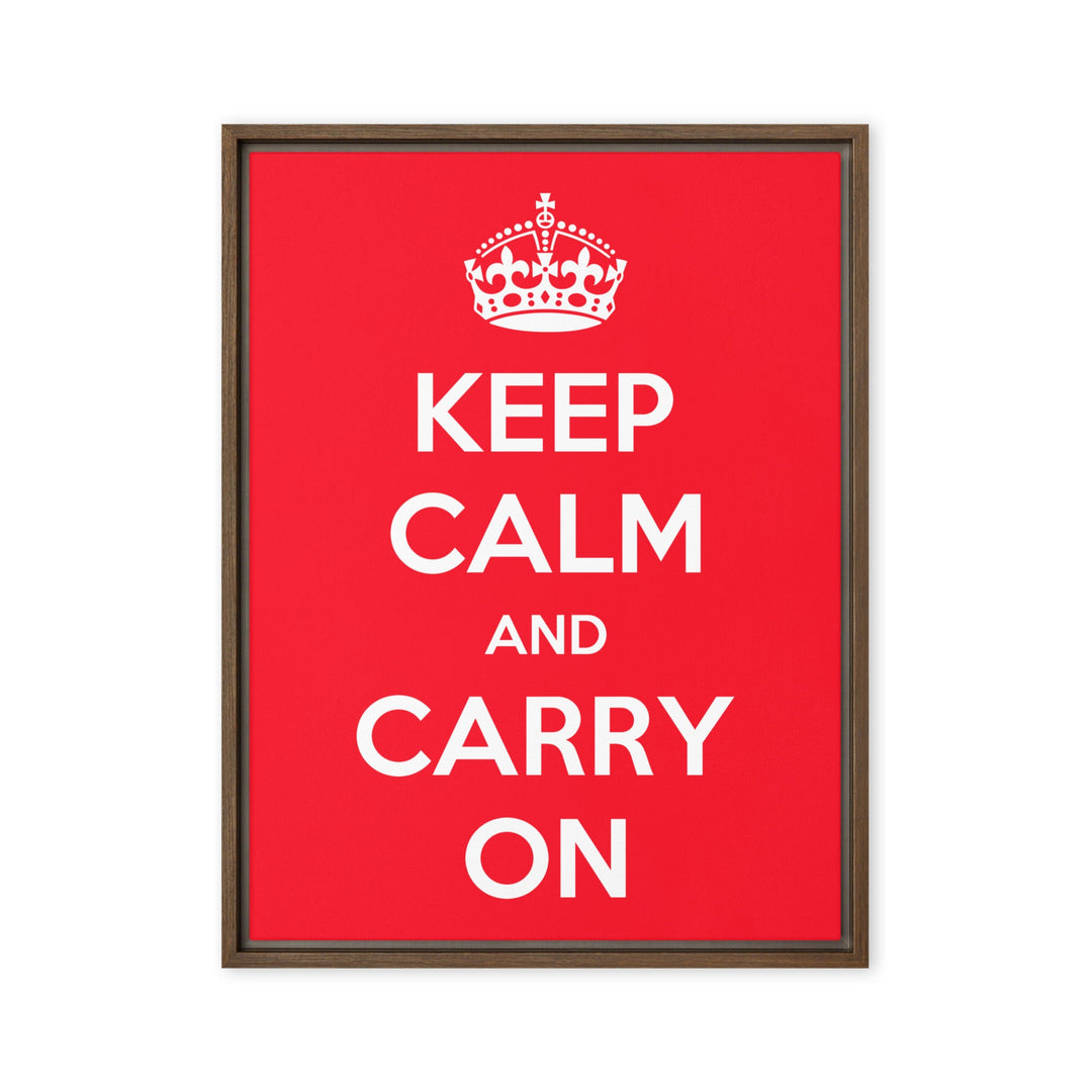 Leinwand - Keep Calm and Carry on British Government Braun / 46x61 cm (18″×24″) artlia