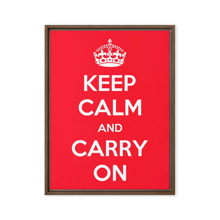 Leinwand - Keep Calm and Carry on British Government Braun / 46x61 cm (18″×24″) artlia