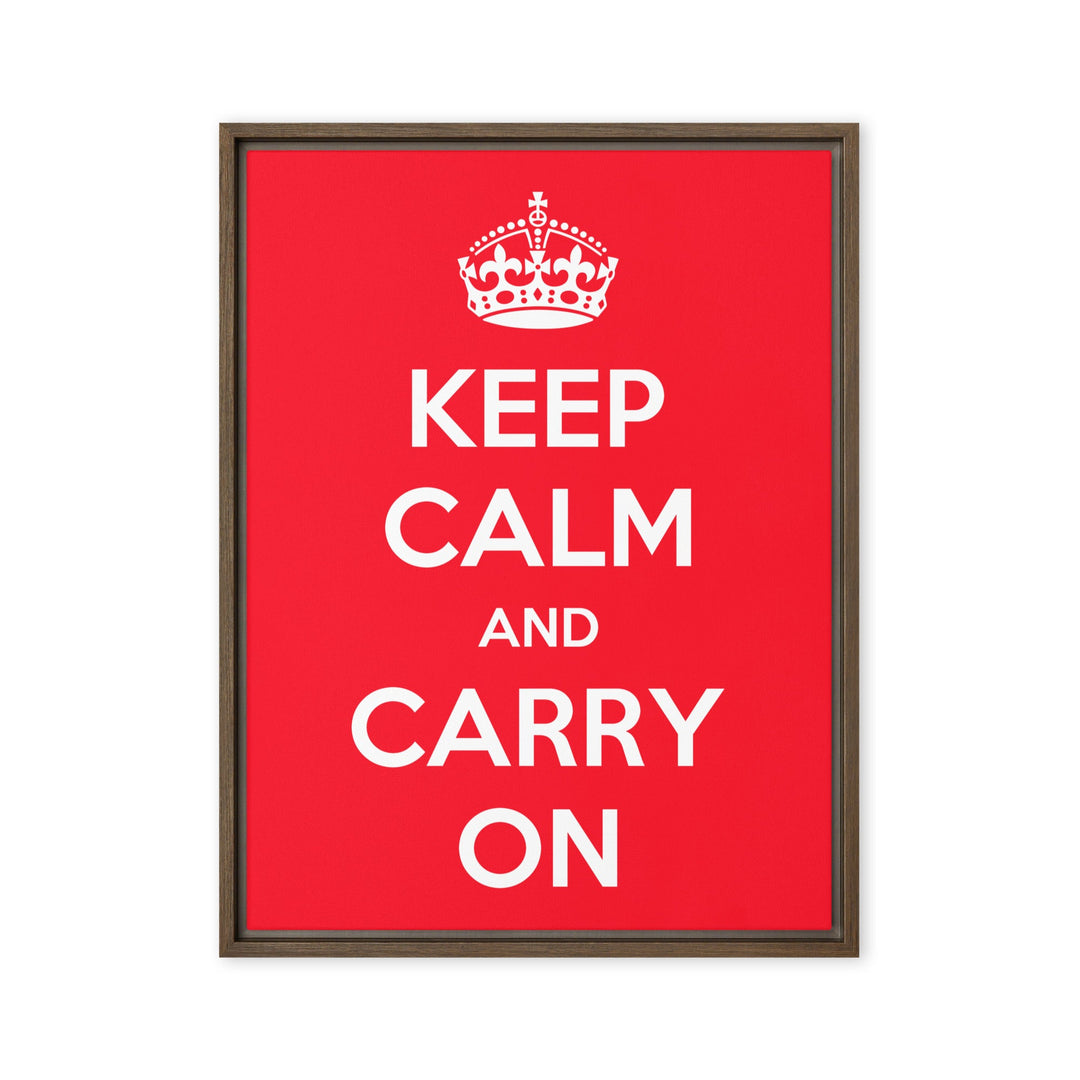 Leinwand - Keep Calm and Carry on British Government Braun / 61x81 cm (24″×32″) artlia