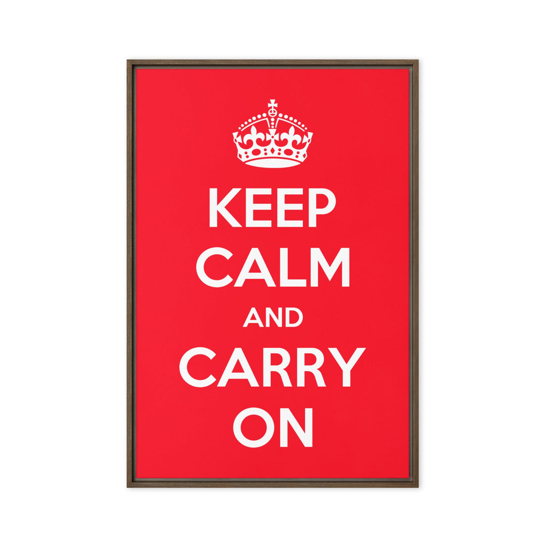 Leinwand - Keep Calm and Carry on British Government Braun / 61x91 cm (24″×36″) artlia