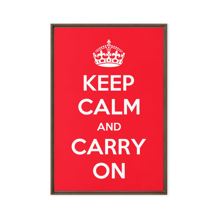 Leinwand - Keep Calm and Carry on British Government Braun / 61x91 cm (24″×36″) artlia
