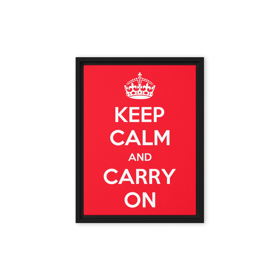 Leinwand - Keep Calm and Carry on British Government Schwarz / 31x41 cm (12″×16″) artlia