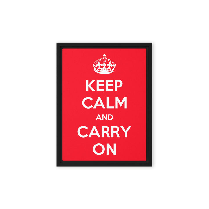 Leinwand - Keep Calm and Carry on British Government Schwarz / 31x41 cm (12″×16″) artlia