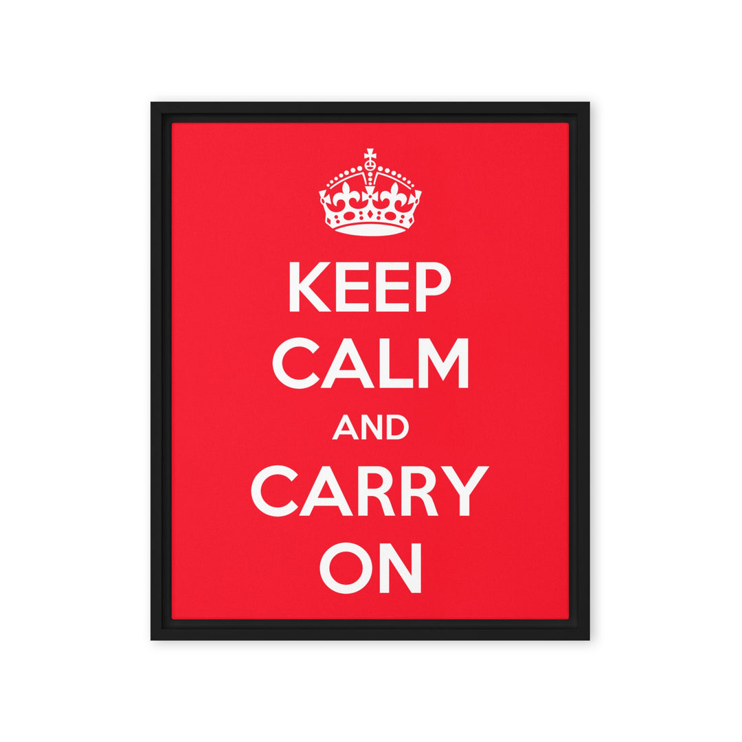 Leinwand - Keep Calm and Carry on British Government Schwarz / 41x51 cm (16″×20″) artlia