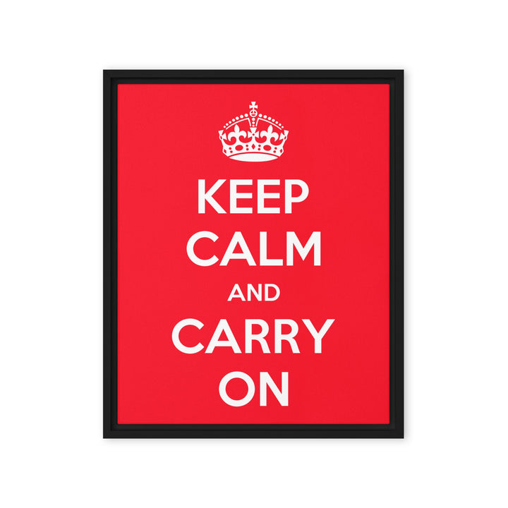 Leinwand - Keep Calm and Carry on British Government Schwarz / 41x51 cm (16″×20″) artlia