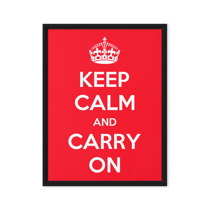 Leinwand - Keep Calm and Carry on British Government Schwarz / 61x81 cm (24″×32″) artlia