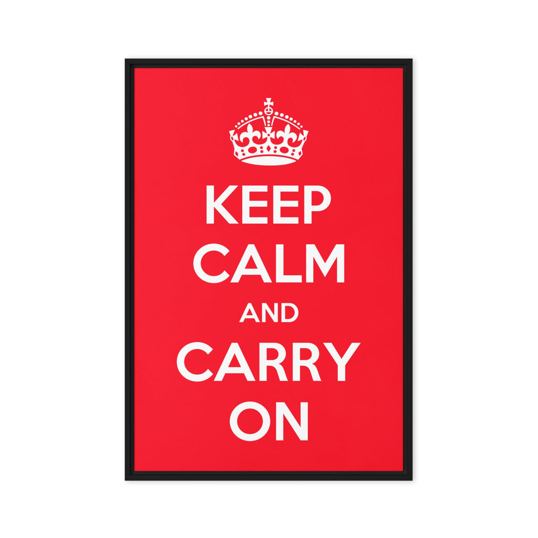 Leinwand - Keep Calm and Carry on British Government Schwarz / 61x91 cm (24″×36″) artlia