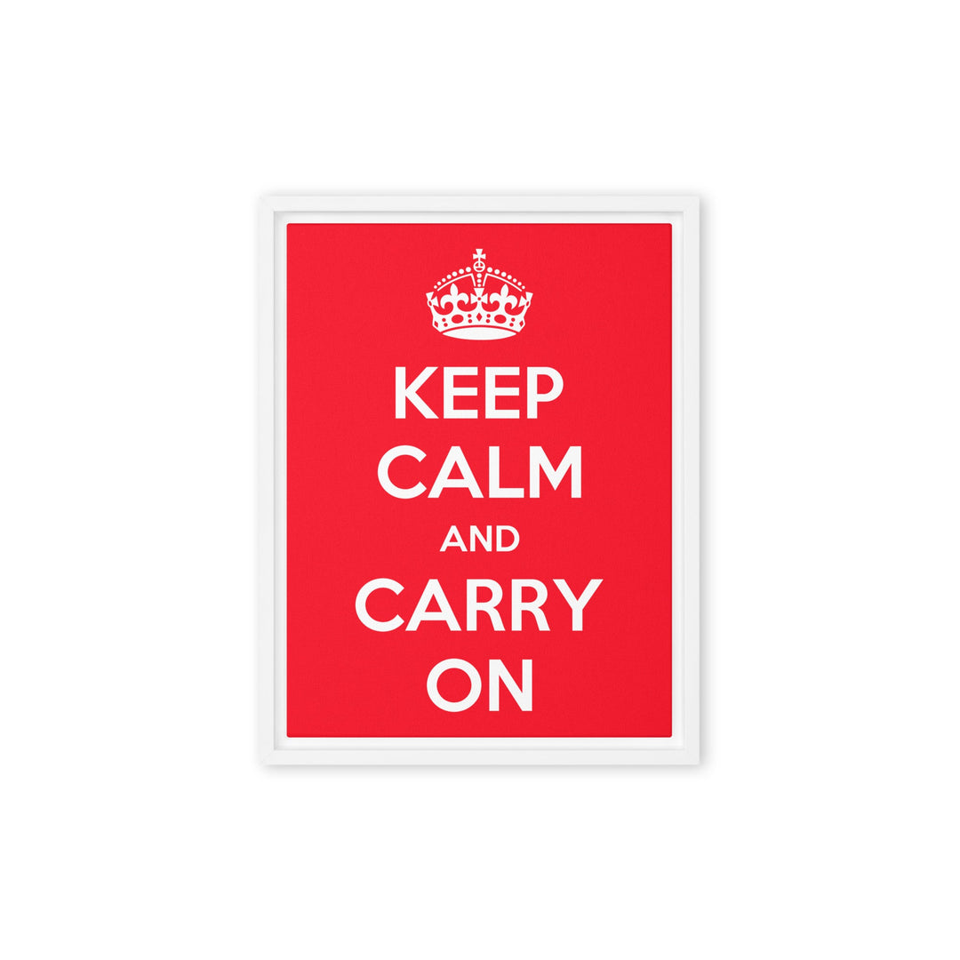 Leinwand - Keep Calm and Carry on British Government Weiß / 31x41 cm (12″×16″) artlia