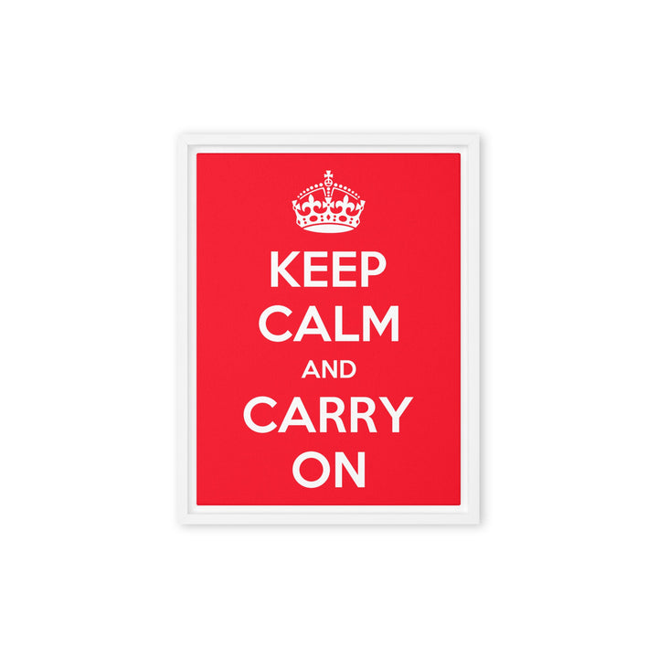 Leinwand - Keep Calm and Carry on British Government Weiß / 31x41 cm (12″×16″) artlia