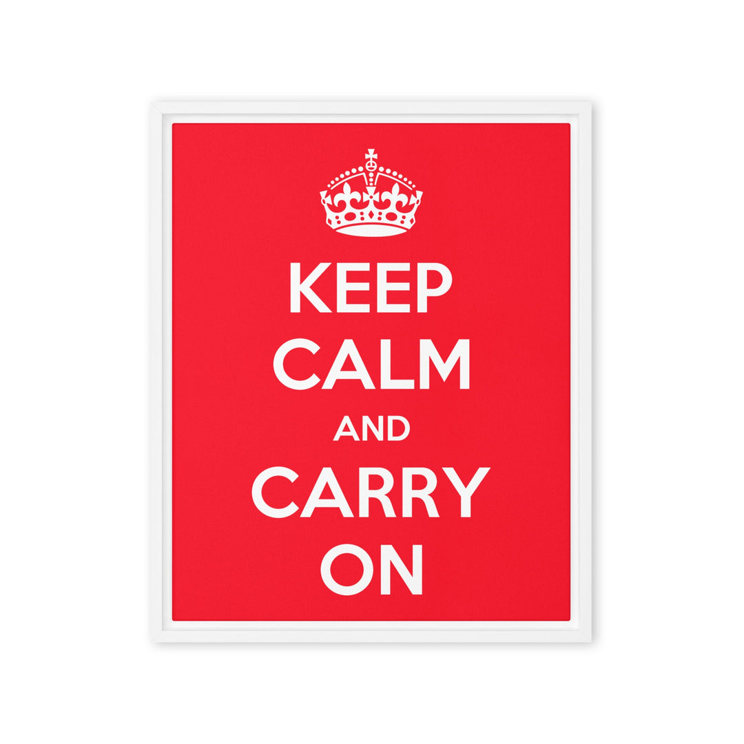 Leinwand - Keep Calm and Carry on British Government Weiß / 41x51 cm (16″×20″) artlia