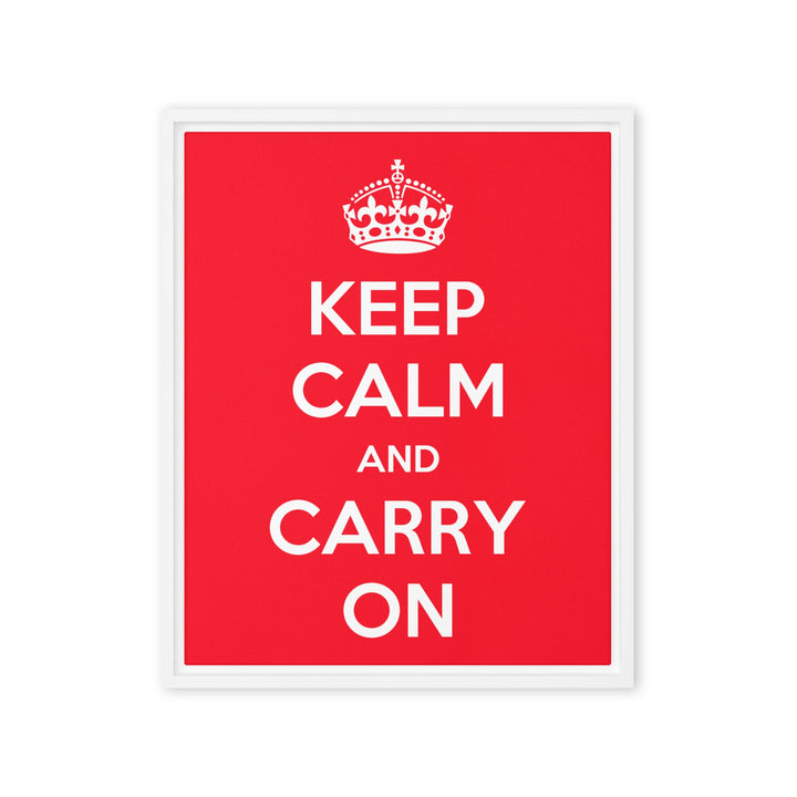 Leinwand - Keep Calm and Carry on British Government Weiß / 41x51 cm (16″×20″) artlia
