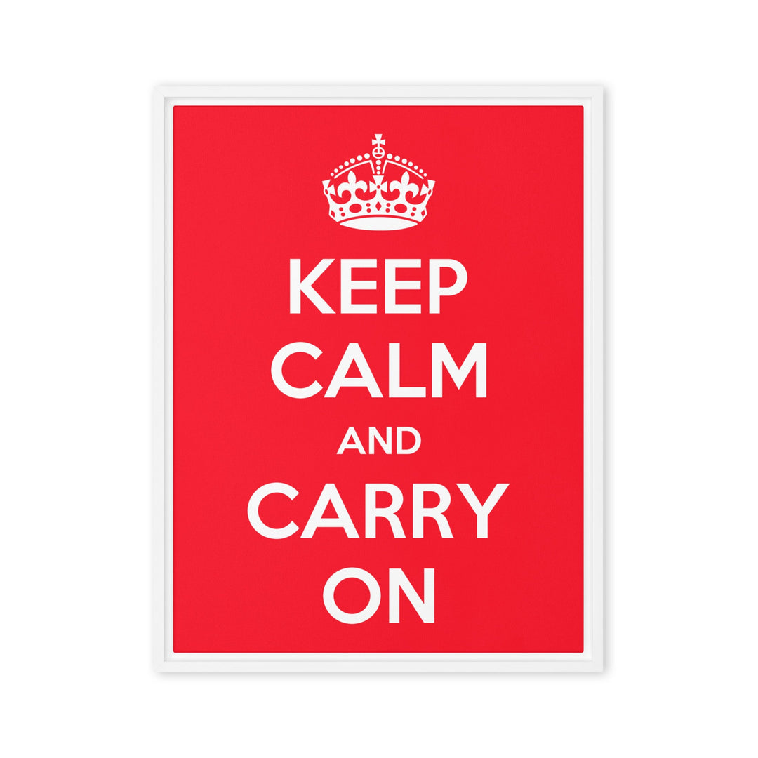 Leinwand - Keep Calm and Carry on British Government Weiß / 46x61 cm (18″×24″) artlia