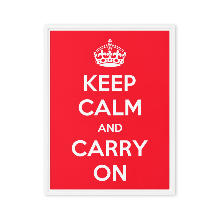 Leinwand - Keep Calm and Carry on British Government Weiß / 46x61 cm (18″×24″) artlia