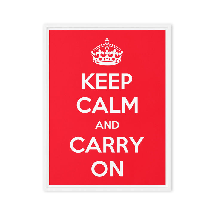 Leinwand - Keep Calm and Carry on British Government Weiß / 61x81 cm (24″×32″) artlia