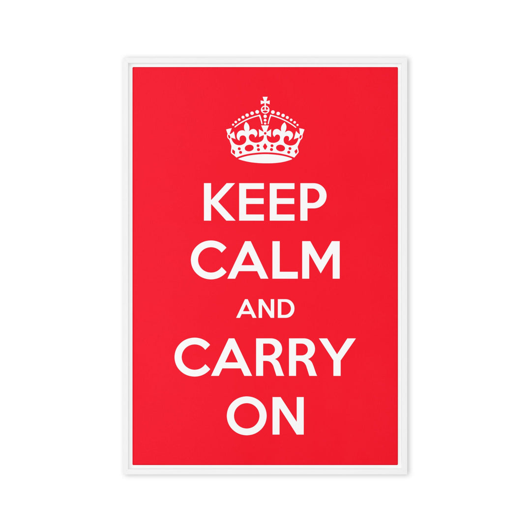 Leinwand - Keep Calm and Carry on British Government Weiß / 61x91 cm (24″×36″) artlia