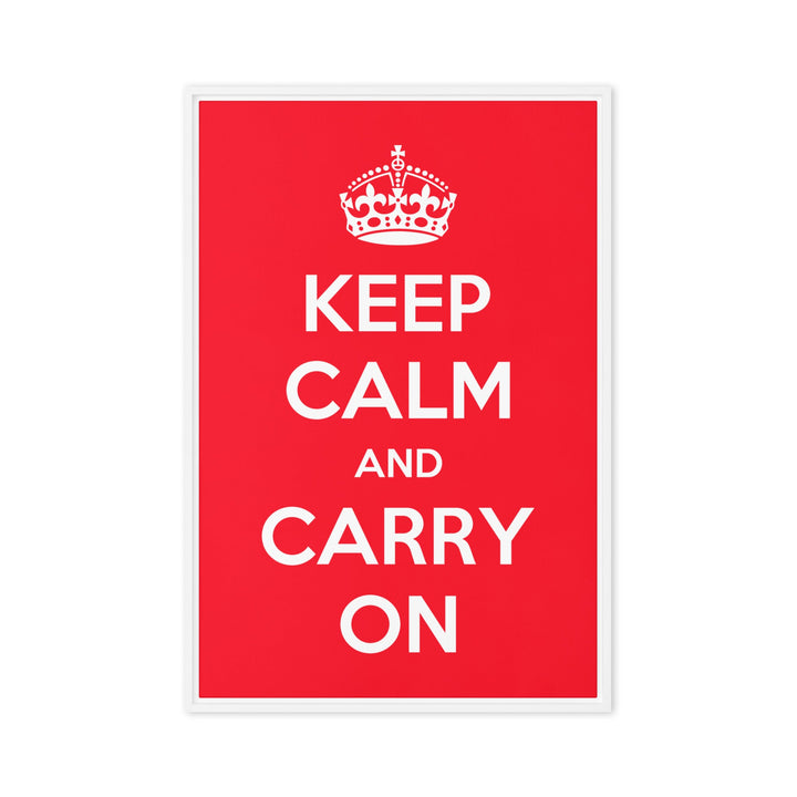 Leinwand - Keep Calm and Carry on British Government Weiß / 61x91 cm (24″×36″) artlia