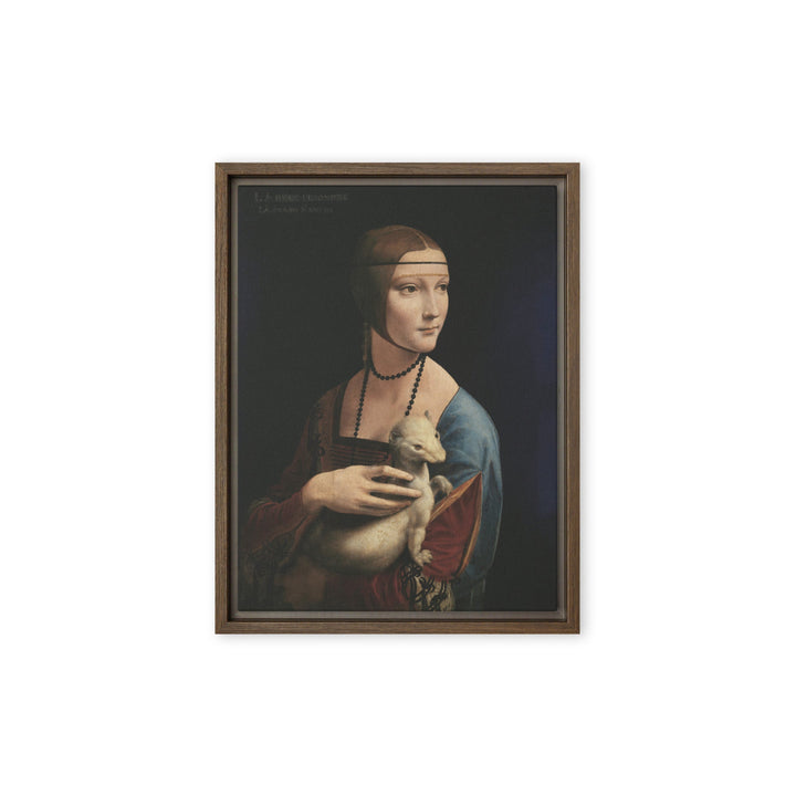 Leinwand - Leonardo da Vinci, Dame mit dem Hermelin Leonardo da Vinci Braun / 31x41 cm (12″×16″) artlia