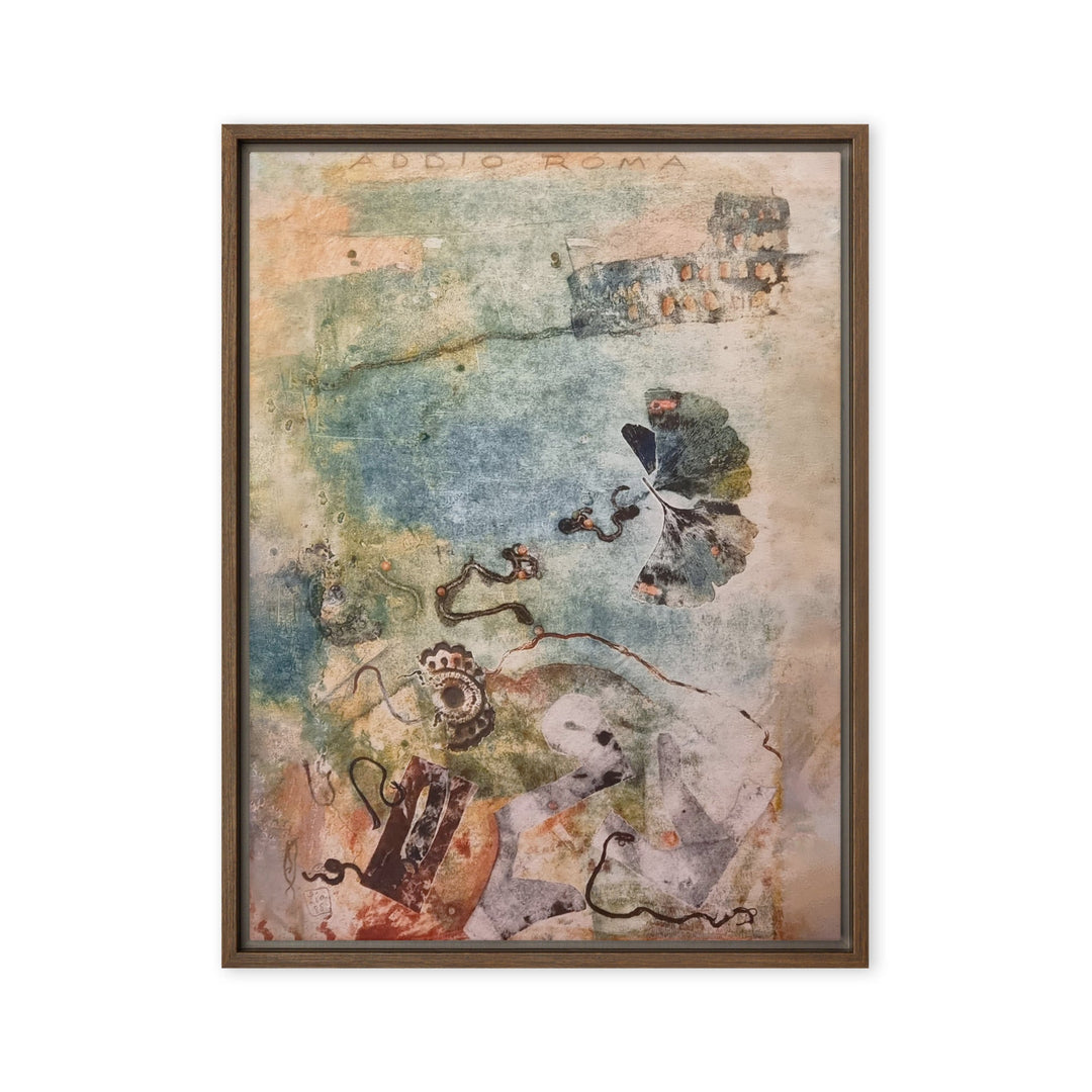 Leinwand - Lia Broecker-Jakob, Monotypie 5971 addio roma Lia Broecker-Jakob Braun / 46x61 cm (18″×24″) artlia