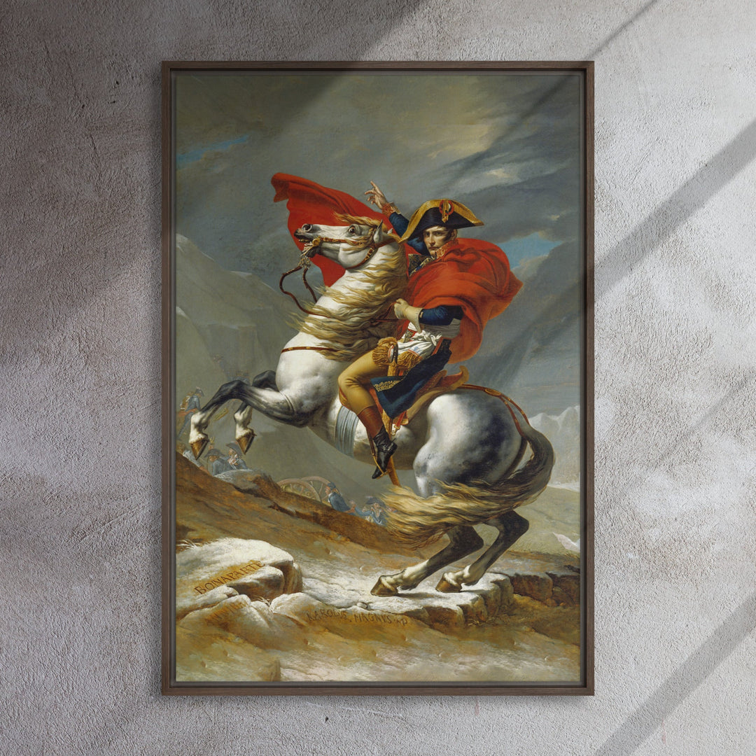 Leinwand - Napoleon Crossing the Alps Jacques-Louis David artlia