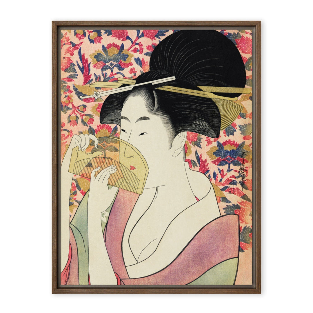 Leinwand - Retro Geisha Kuratoren von artlia Braun / 46x61 cm (18″×24″) artlia
