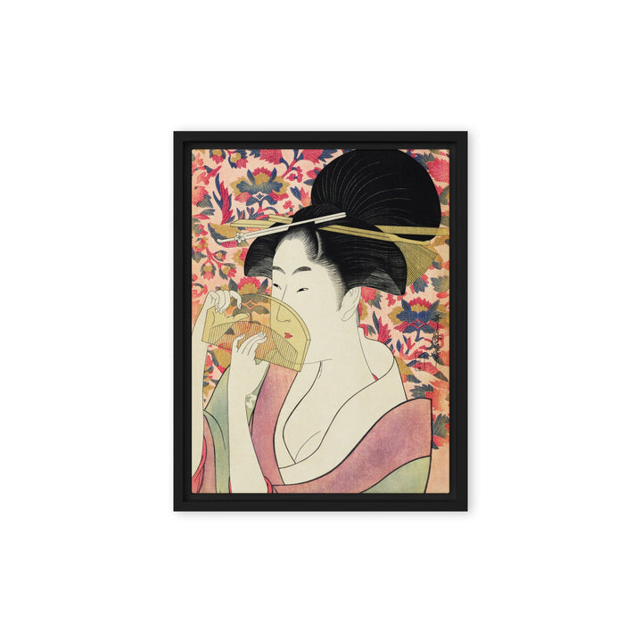 Leinwand - Retro Geisha Kuratoren von artlia Schwarz / 31x41 cm (12″×16″) artlia