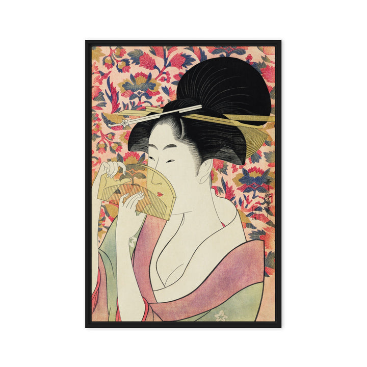 Leinwand - Retro Geisha Kuratoren von artlia Schwarz / 51x76 cm (20″×30″) artlia