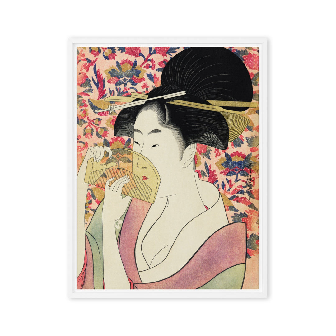 Leinwand - Retro Geisha Kuratoren von artlia Weiß / 46x61 cm (18″×24″) artlia