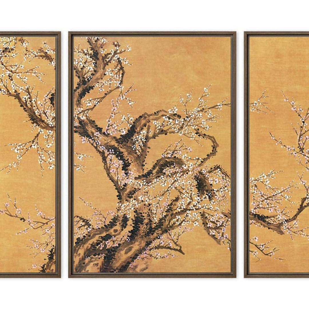 Leinwand - Rote und weiße Pflaumenblüten Jo Hee-ryong artlia