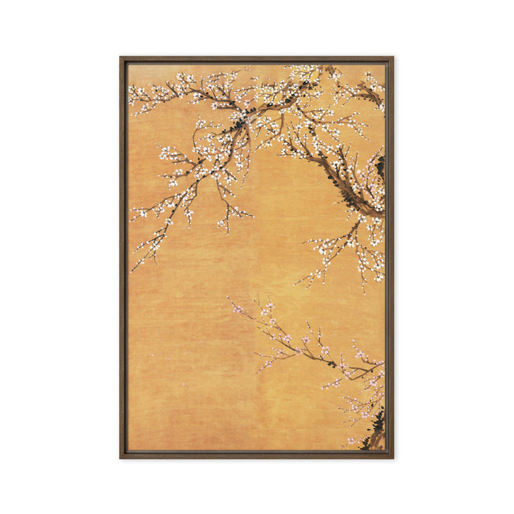 Leinwand - Rote und weiße Pflaumenblüten Jo Hee-ryong Braun / Teil 1 / 51x76 cm (20″×30″) artlia