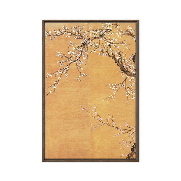 Leinwand - Rote und weiße Pflaumenblüten Jo Hee-ryong Braun / Teil 1 / 61x91 cm (24″×36″) artlia