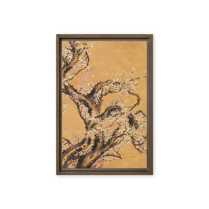 Leinwand - Rote und weiße Pflaumenblüten Jo Hee-ryong Braun / Teil 2 / 31x46 cm (12″×18″) artlia