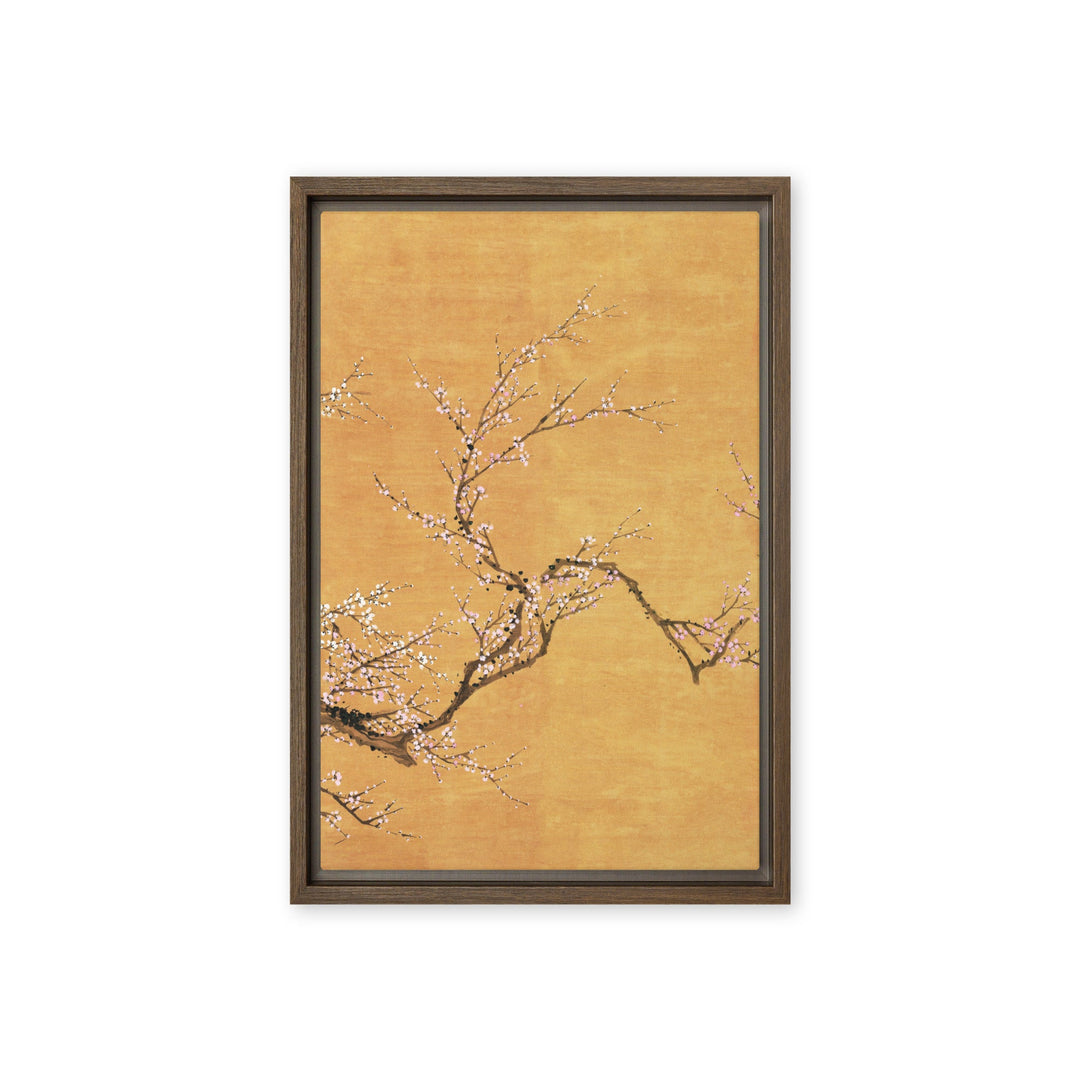 Leinwand - Rote und weiße Pflaumenblüten Jo Hee-ryong Braun / Teil 3 / 31x46 cm (12″×18″) artlia