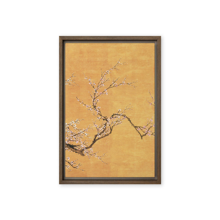 Leinwand - Rote und weiße Pflaumenblüten Jo Hee-ryong Braun / Teil 3 / 31x46 cm (12″×18″) artlia