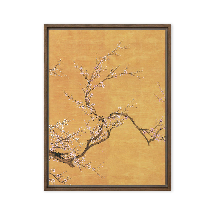 Leinwand - Rote und weiße Pflaumenblüten Jo Hee-ryong Braun / Teil 3 / 46x61 cm (18″×24″) artlia