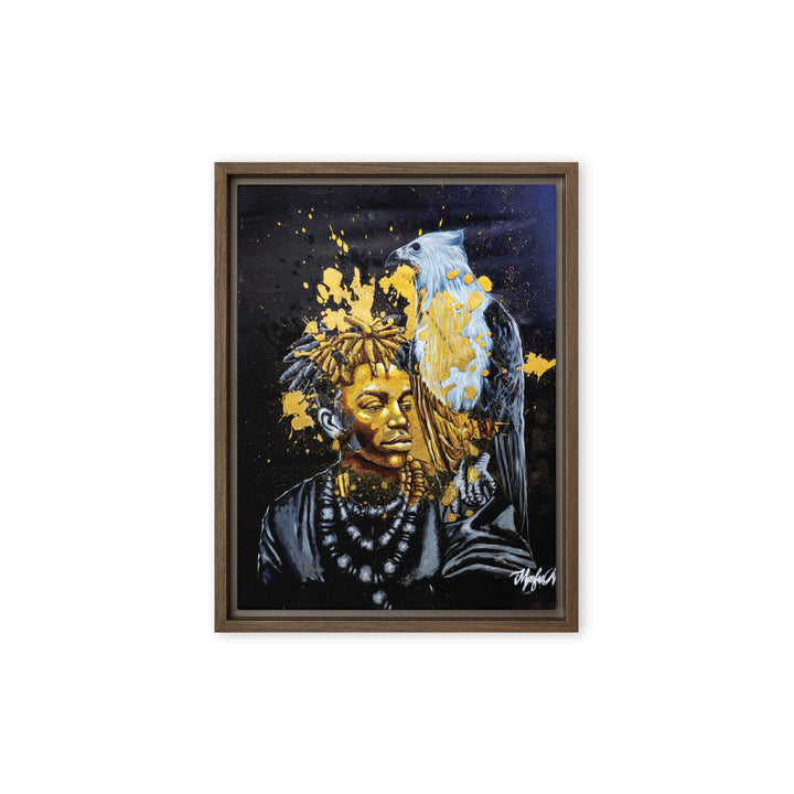 Leinwand - Royal Spirit (the Crown Prince), Nokuthula M Mpofu Braun / 31x41 cm (12″×16″) artlia