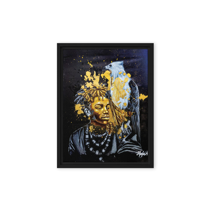 Leinwand - Royal Spirit (the Crown Prince), Nokuthula M Mpofu Schwarz / 31x41 cm (12″×16″) artlia