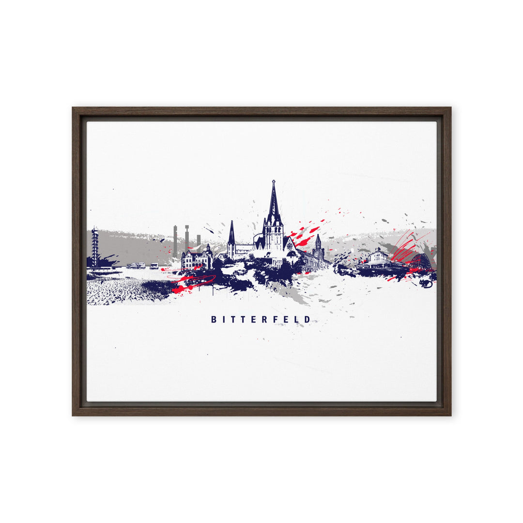 Leinwand - Skyline Bitterfeld Marko Kurth Braun / 41x51 cm (16″×20″) artlia