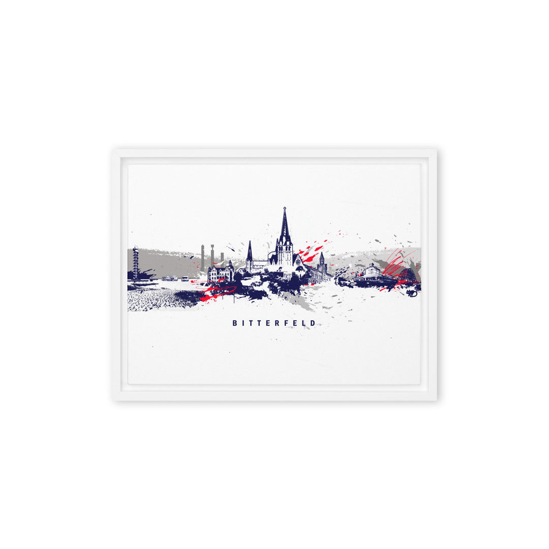 Leinwand - Skyline Bitterfeld Marko Kurth Weiß / 31x41 cm (12″×16″) artlia